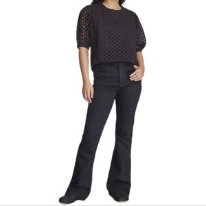 Copy -ELIZABETH AND JAMES High Rise Flare  Black Denim 10/30